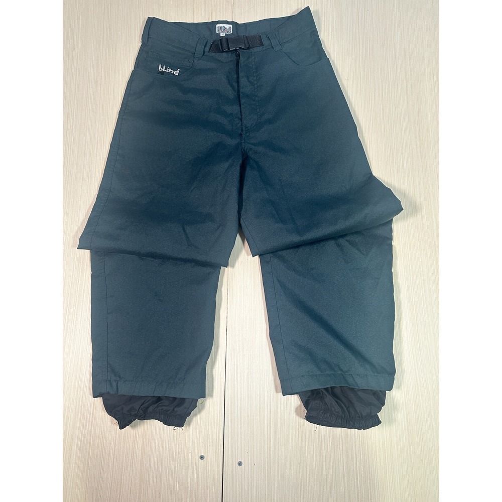 Blind Snow Pants Mens Medium Blue High Rise Snowboarding Waterproof Belt Waist‎